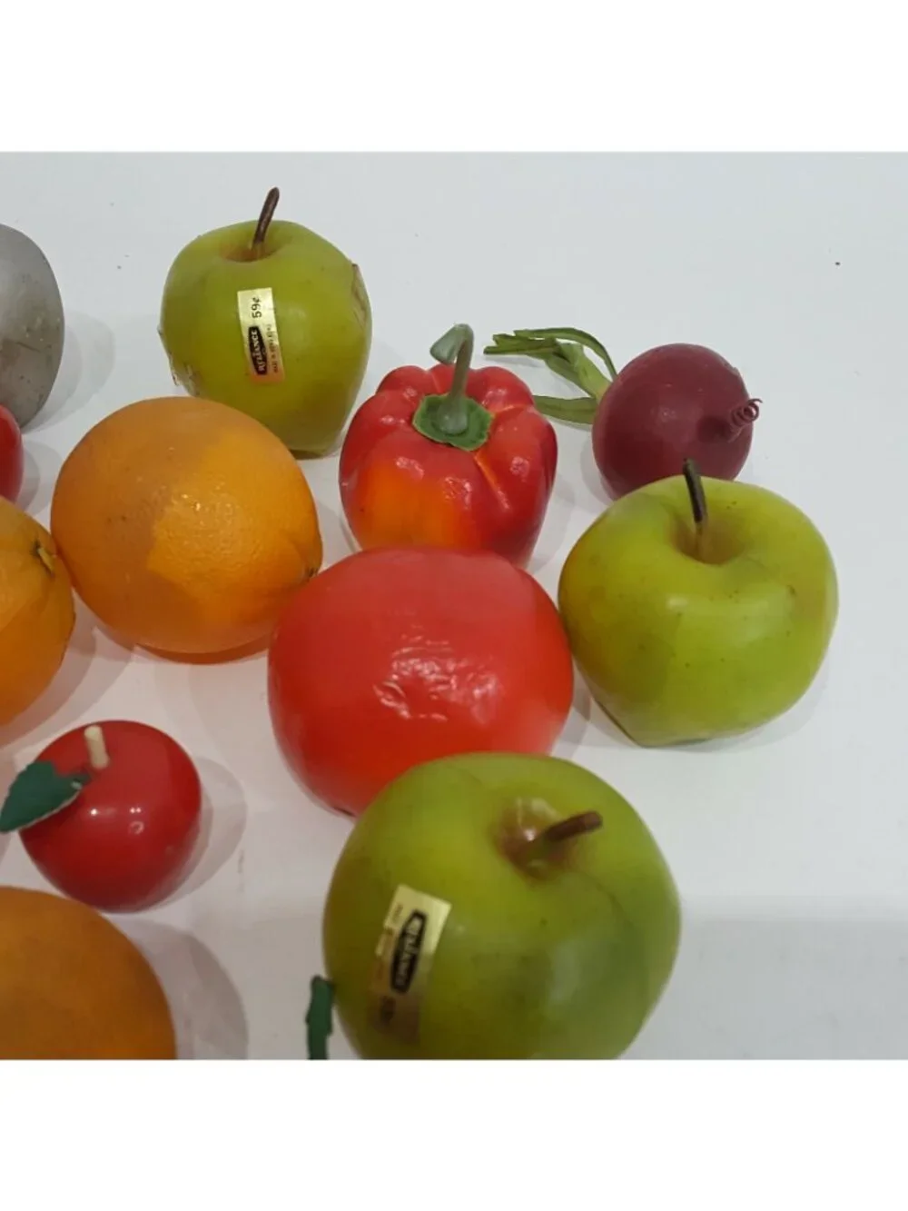 Vintage Fake Faux Artificial Fruit Grapes Apples Orange Lot of 24 Decor Bowl